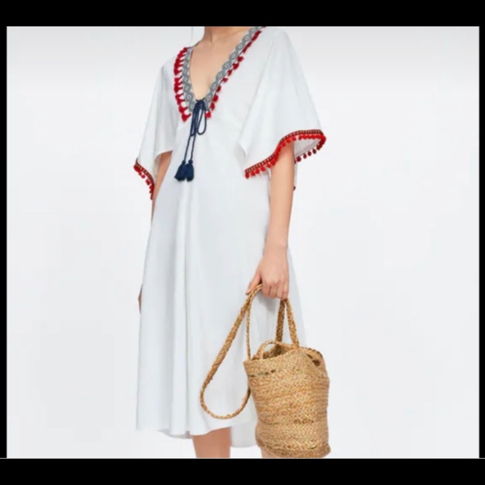 Zara Pom Pom dress S